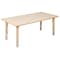 Flash Furniture Rectangle 23.625 W, 47.25 L, 23.5 H, Plastic, Steel, Brown YU-YCY-060-0034-RECT-TBL-NAT-GG - alternate 7